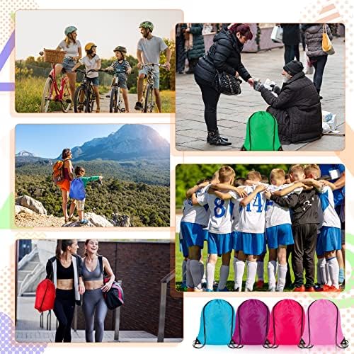Kacctyen 400 Pcs Drawstring Backpack Bulk Set 18 Colors