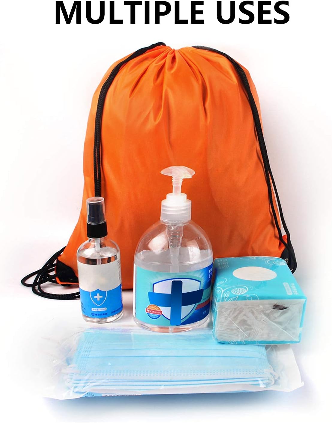 GoodtoU 24 Pcs Drawstring Bags Backpack Cinch Bag Sport Bag 6 Colors