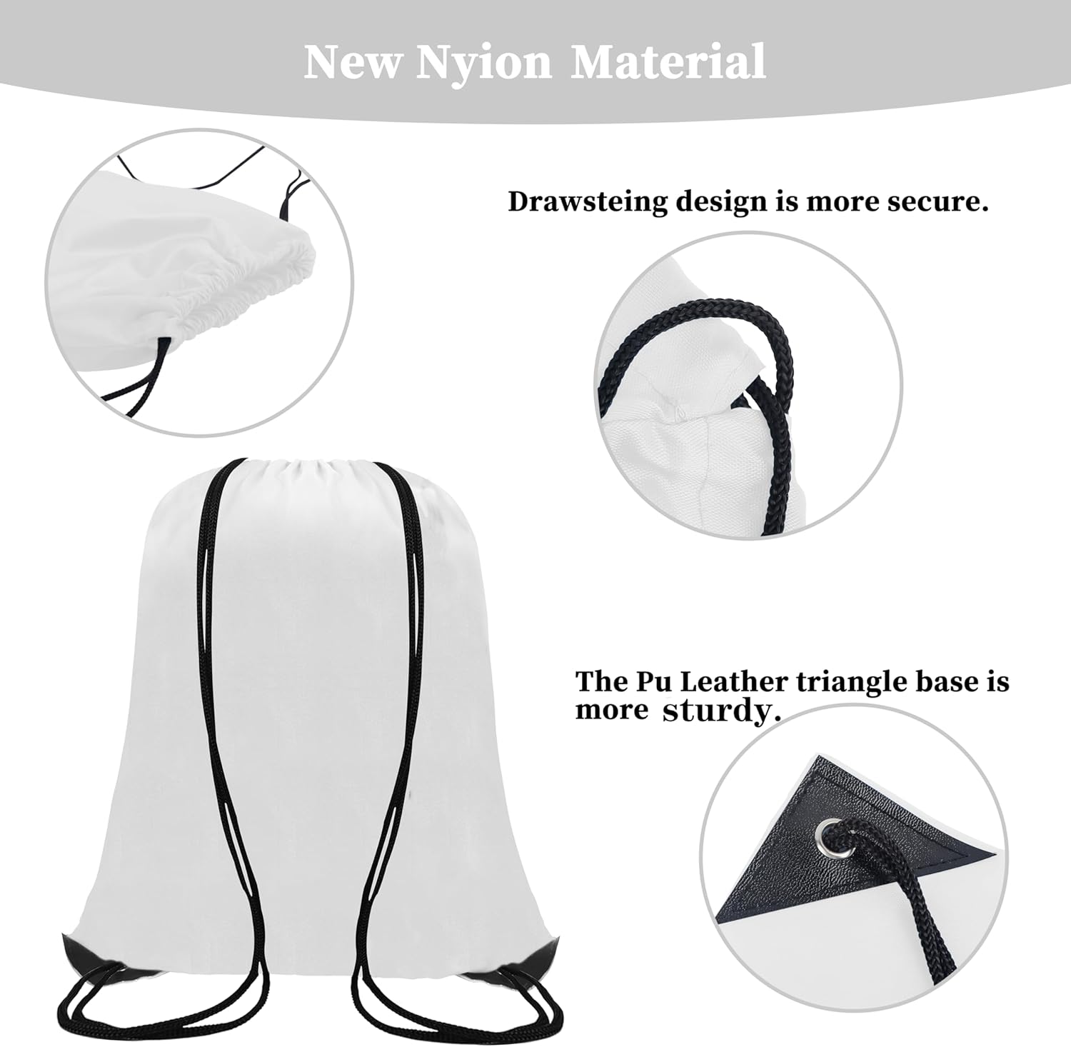 60 Piece Drawstring Sports Backpack Set for Men Women Gym Bags Outdoor Use