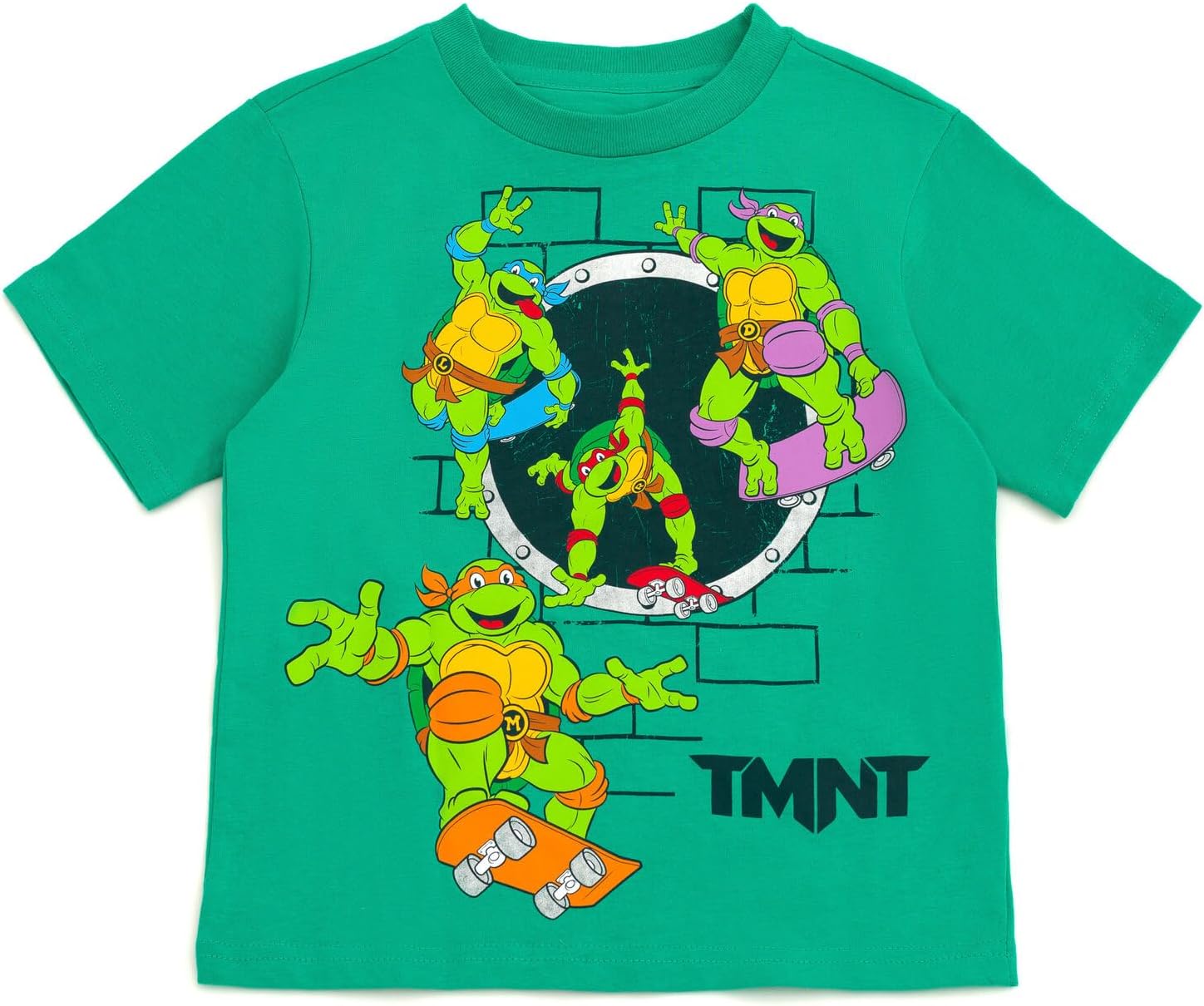 Nickelodeon Teenage Mutant Ninja Turtles T-Shirt and Mesh Shorts for Boys 2T-10-12