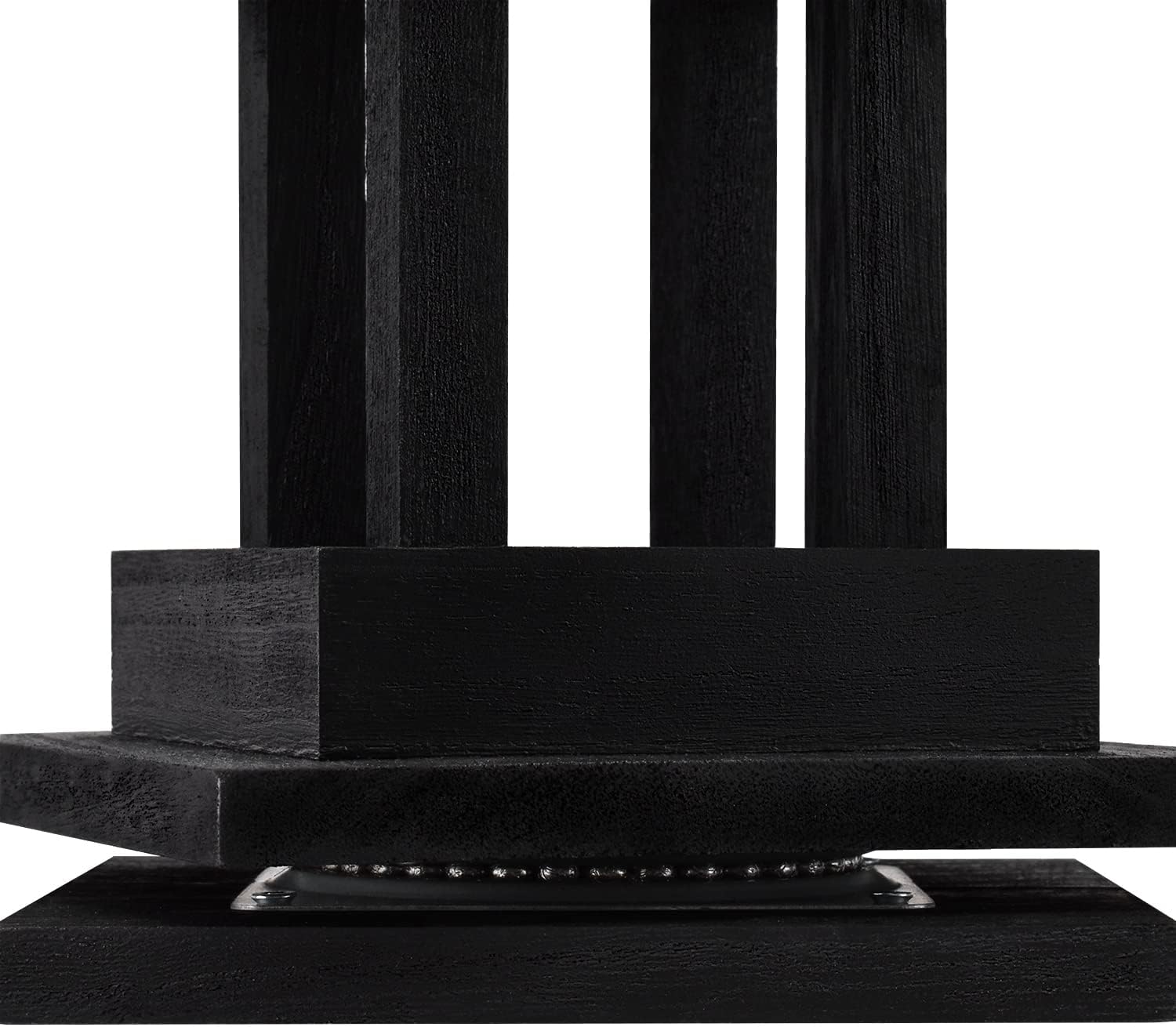 Ikee Design 36 Hooks Rotating Keychain Holder Display Stand - 3 Tier Jewelry Display Tree Stand Black Color