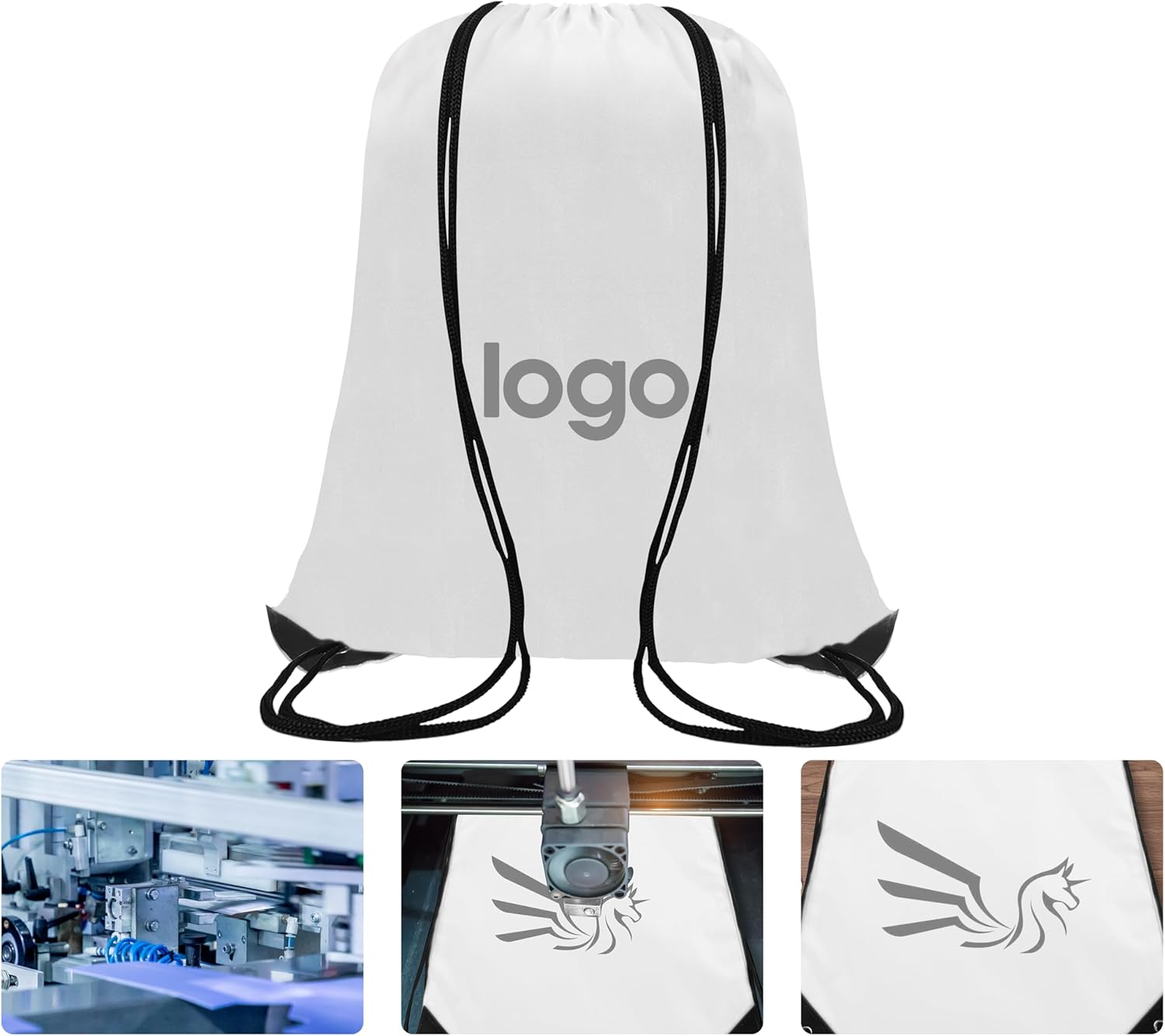 60 Piece Drawstring Sports Backpack Set for Men Women Gym Bags Outdoor Use