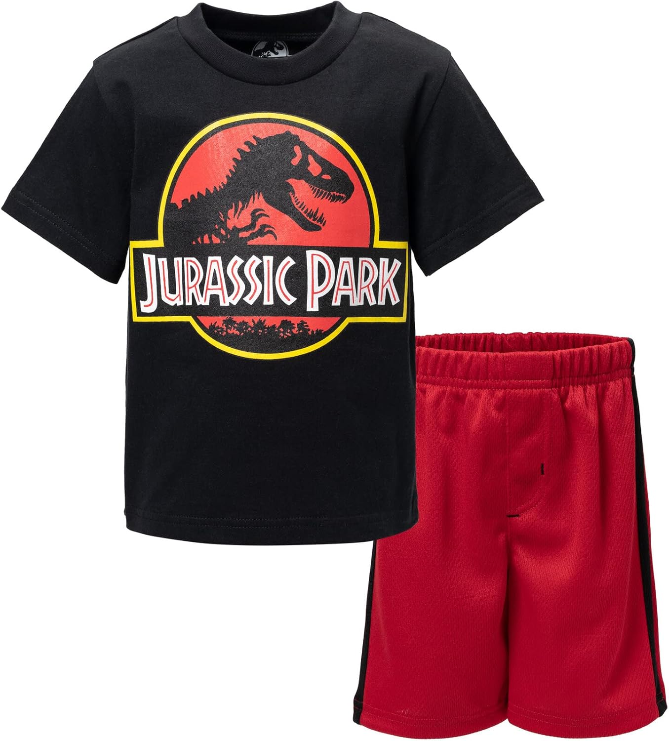 Jurassic Park Athletic Graphic T-Shirt and Shorts Outfit Set for Kids