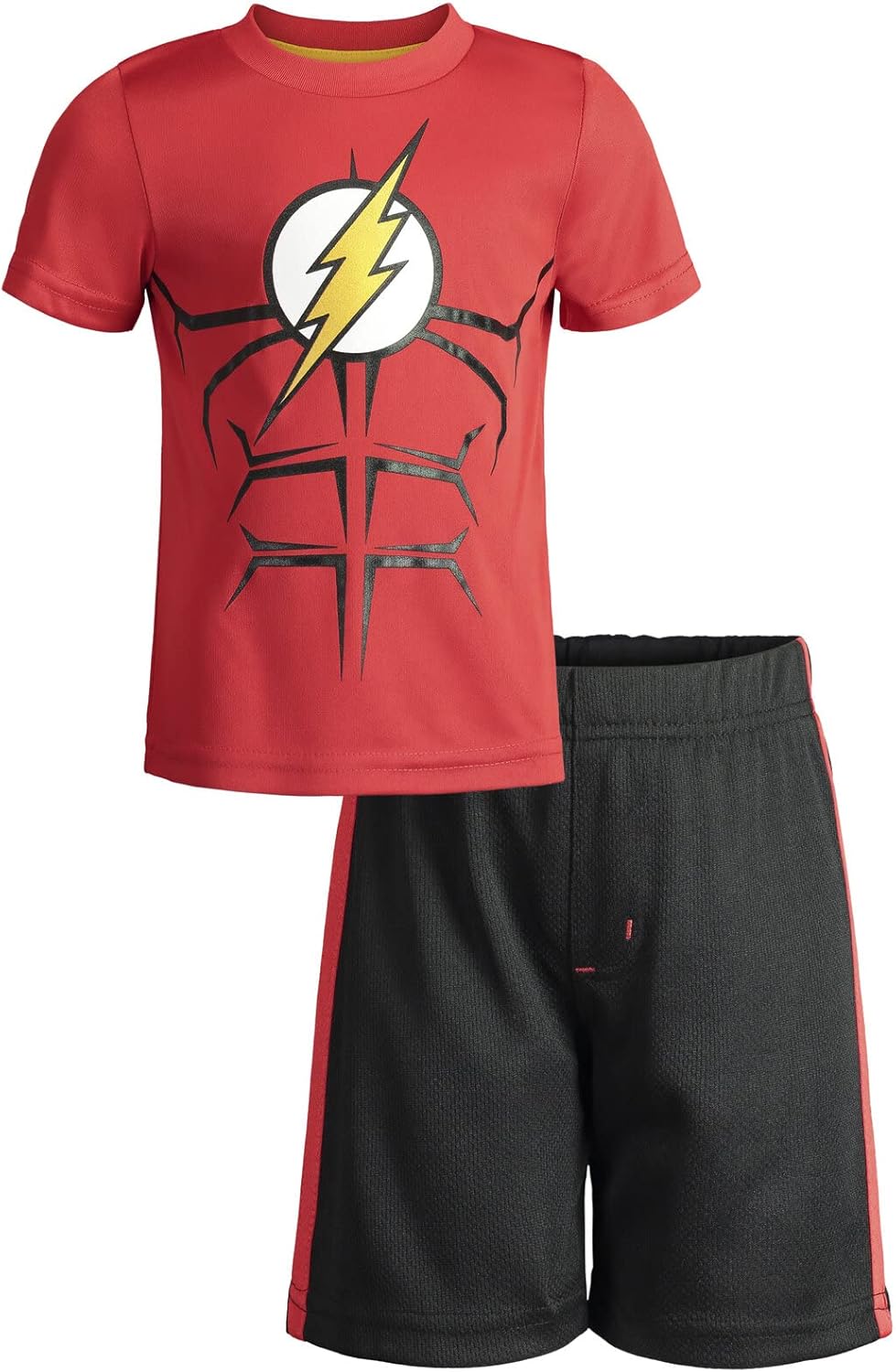 DC Comics Justice League Athletic Pullover T-Shirt and Mesh Shorts for Kids