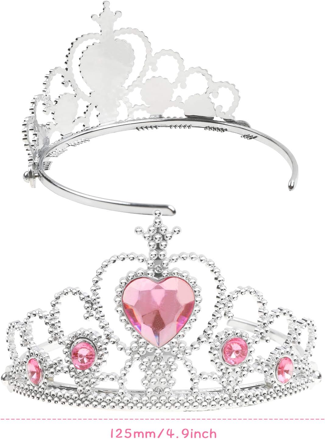 Yocharm 10pcs Multicolored Princess Crown Tiara Ballet Tutu Accessories for Girls Party Favors