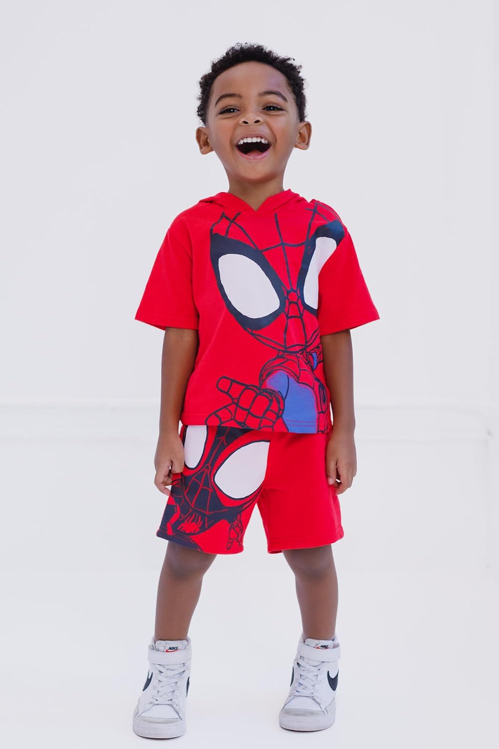 Marvel Spidey Hoodie and French Terry Shorts for Kids 2T-10-12