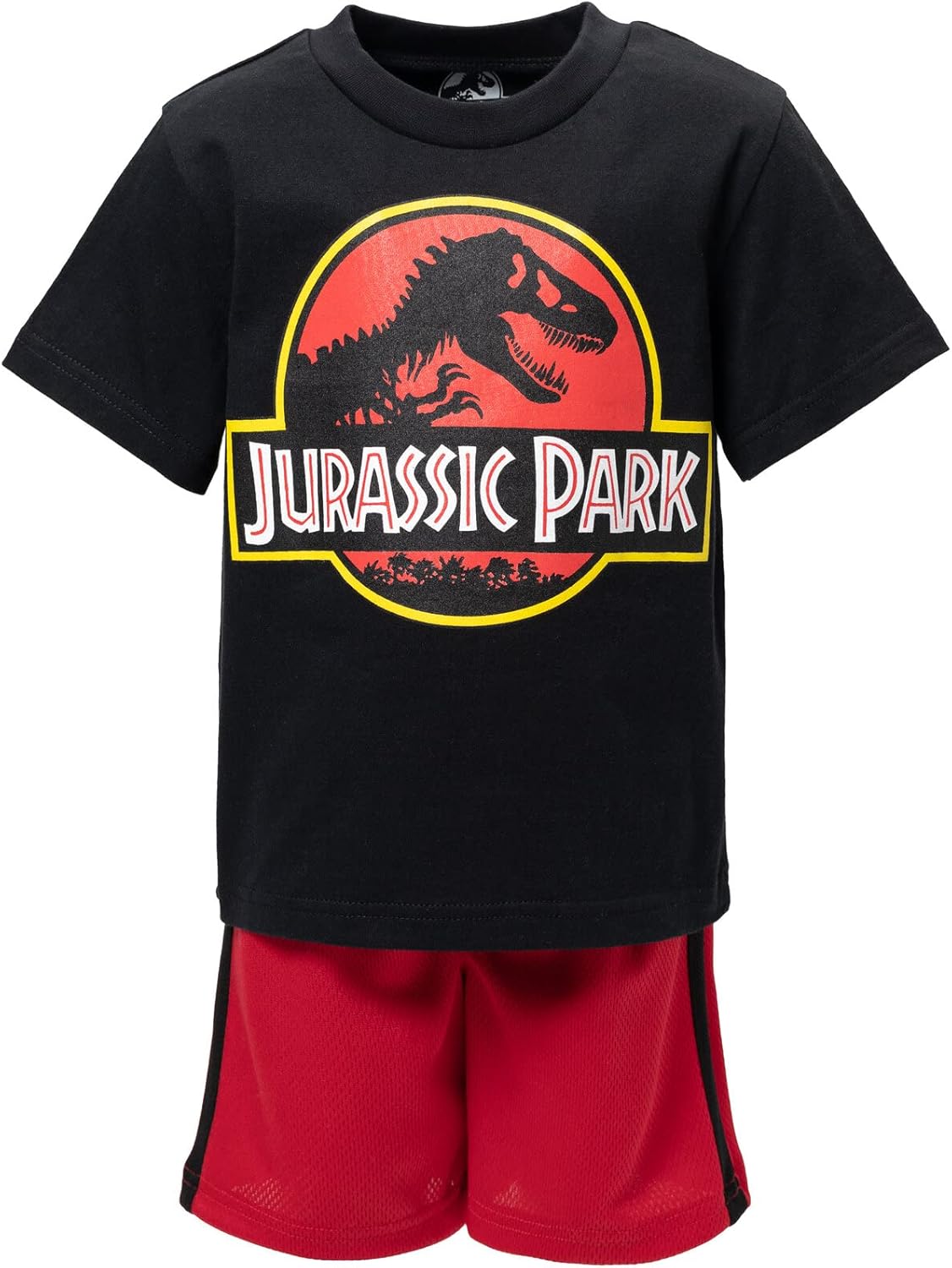 Jurassic Park Athletic Graphic T-Shirt and Shorts Outfit Set for Kids