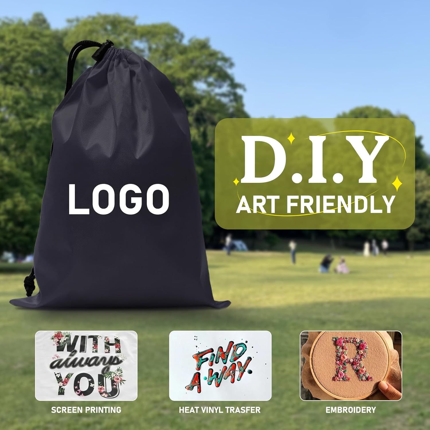 iMucci Upgrade Waterproof Drawstring Bag for Gym Travel Hiking Yoga Shopping