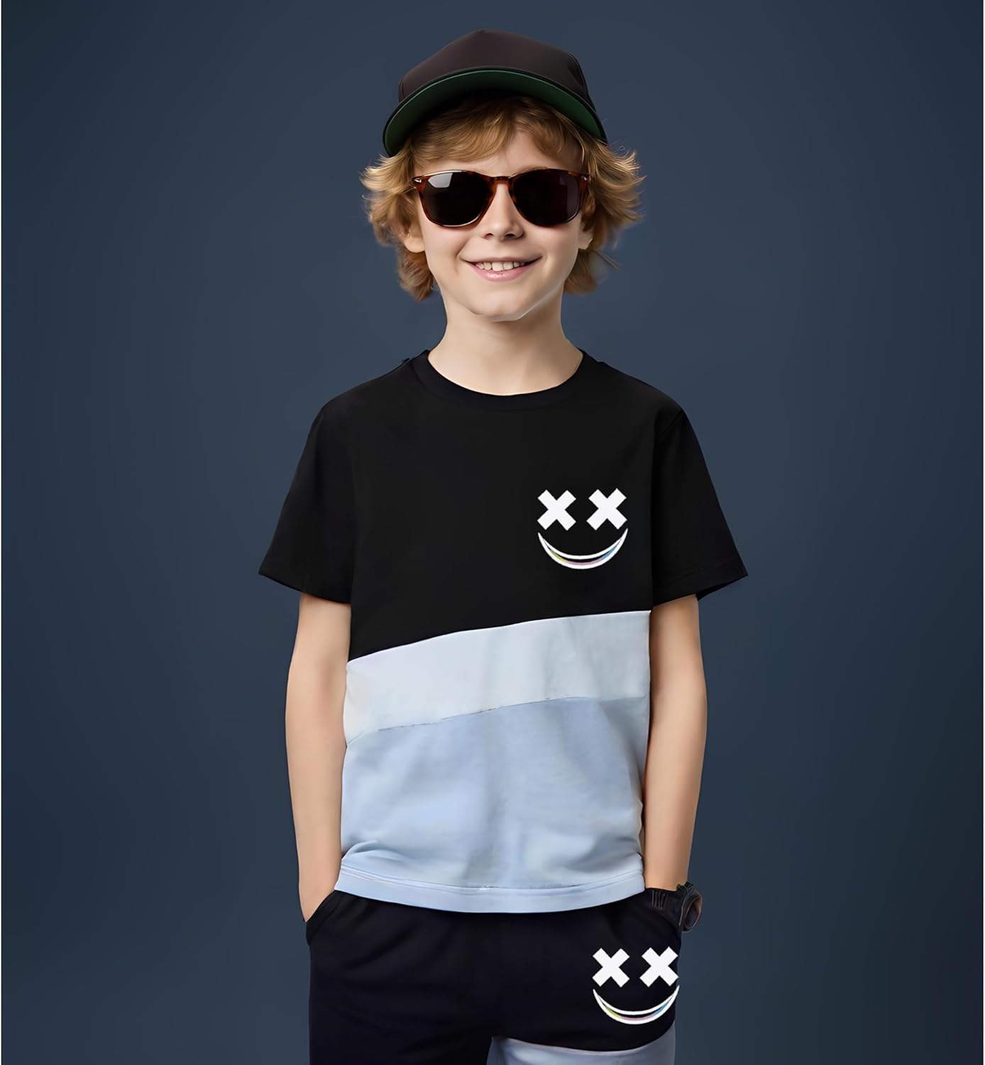 Vitalique Boys 6-12 Years Color Block Outfit Set