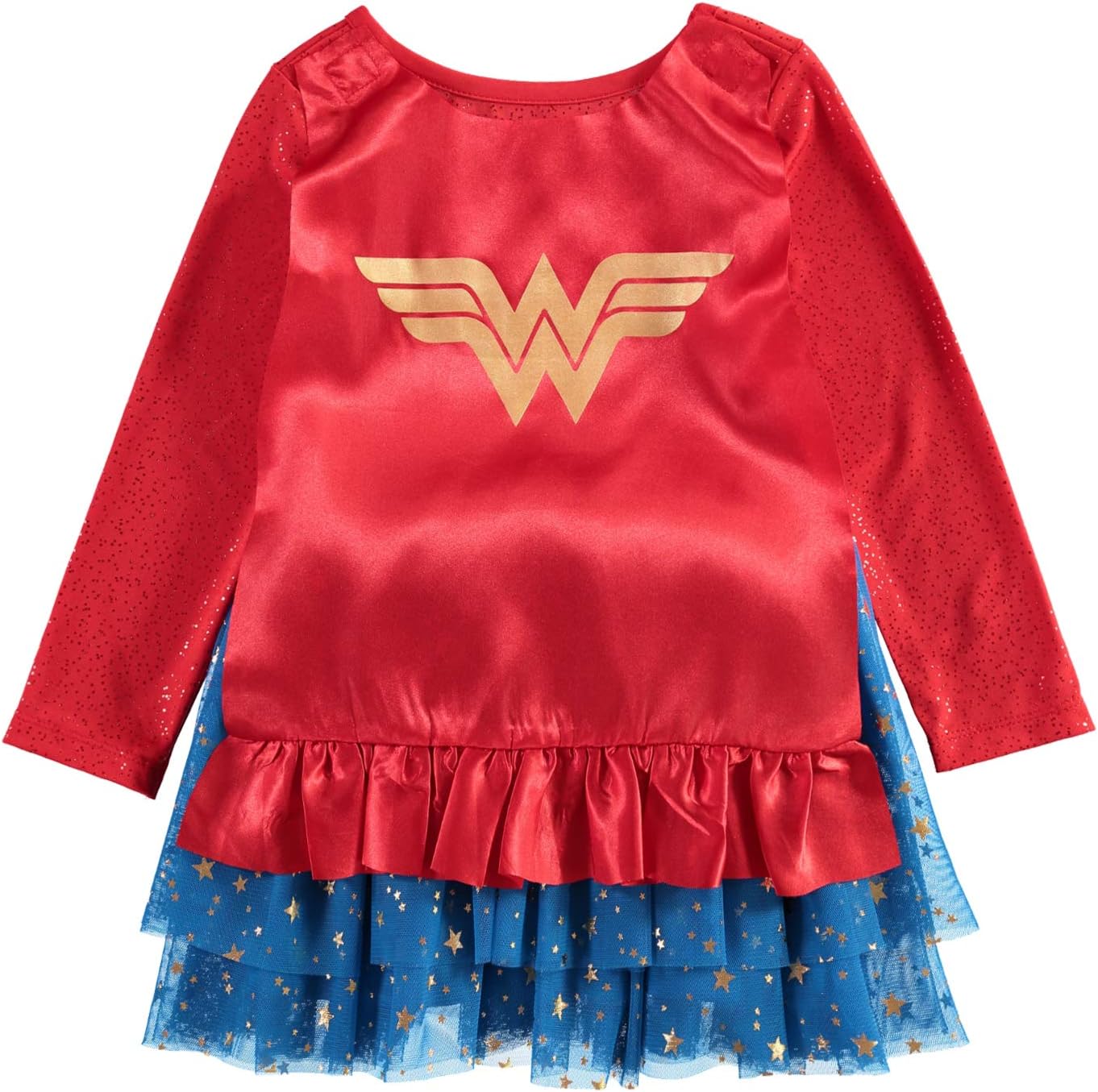 DC Comics Baby Wonder Woman Dress with Tiara and Cape Red Blue 18 Months