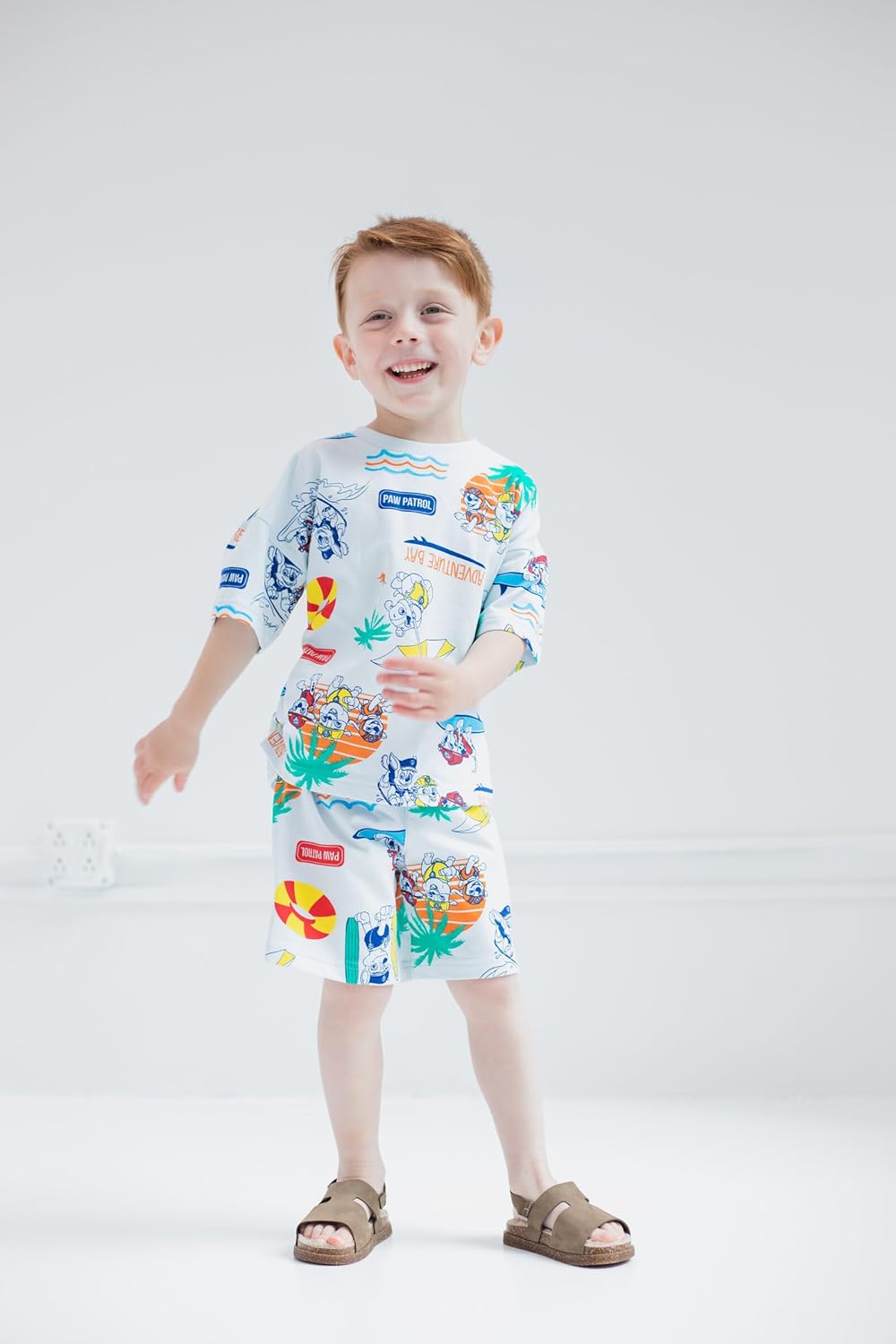 Paw Patrol Animals French Terry T-Shirt and Shorts Set for Boys