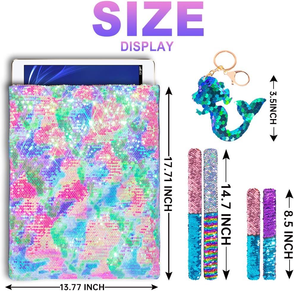 GAEN Mermaid Reversible Sequin Drawstring Backpack for Kids Girls One Size