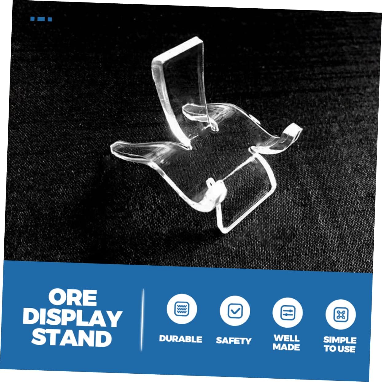 FRCOLOR 24pcs Acrylic Crystal Display Stand for Jewelry and Stones