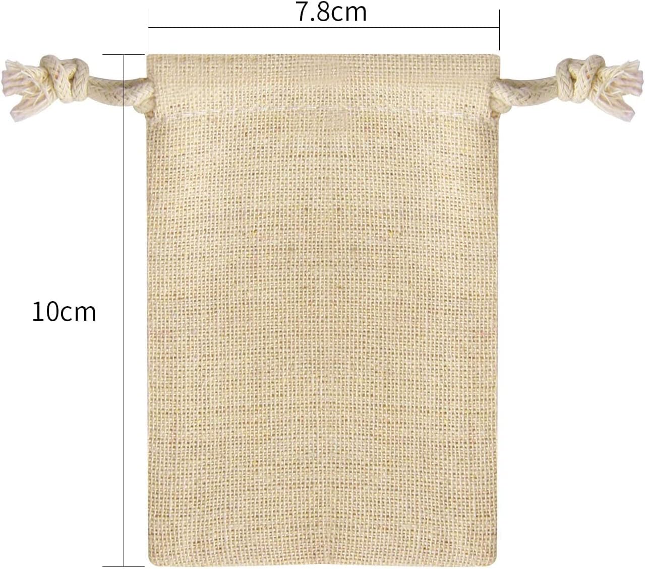 JIAKAI 30 Pack 3x37 Inch Double Drawstring Cotton Cloth Bag for Jewelry Spices Coffee Tea