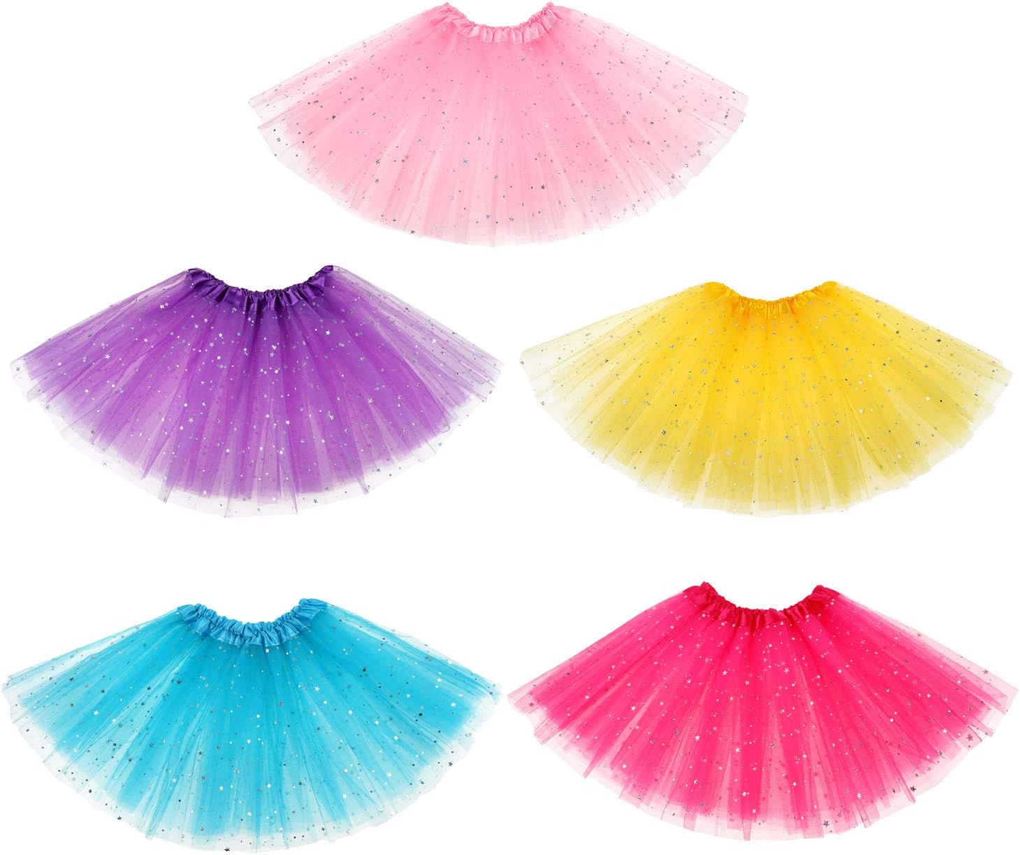 Yocharm 10pcs Multicolored Princess Crown Tiara Ballet Tutu Accessories for Girls Party Favors