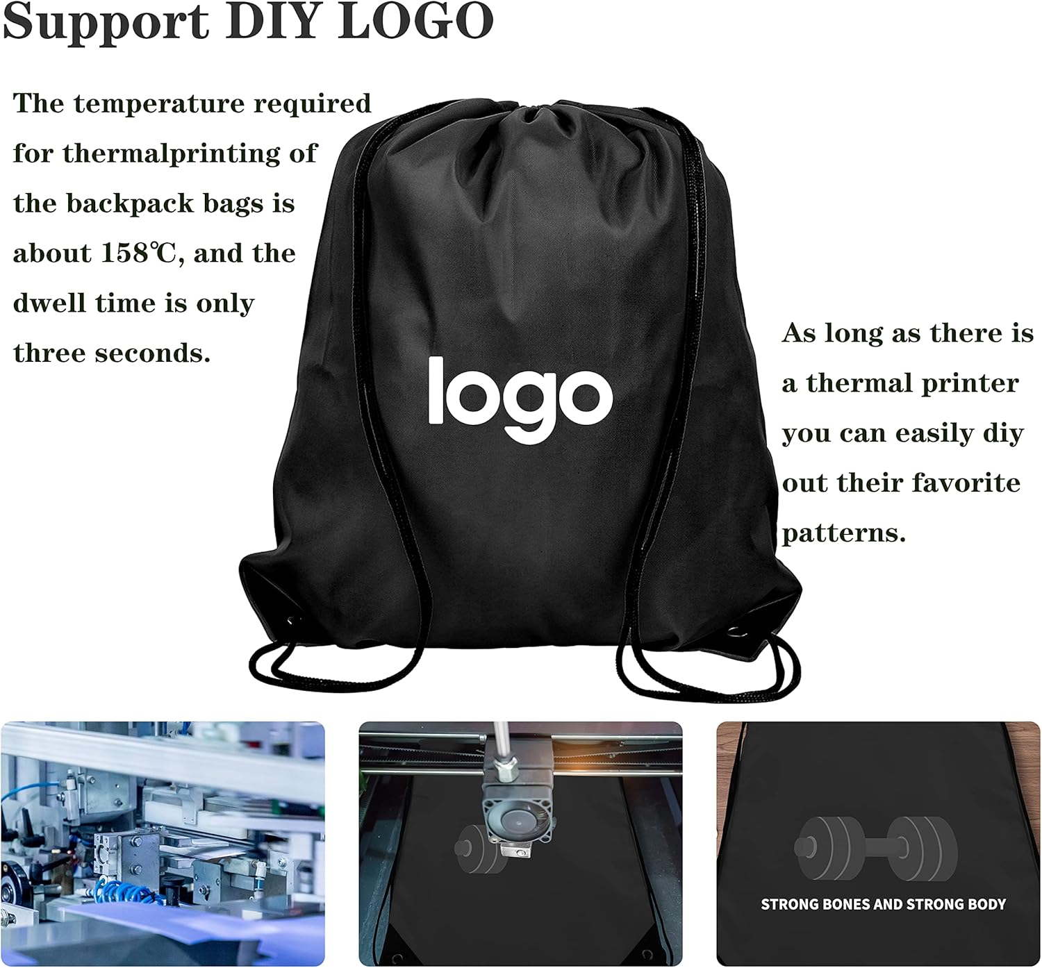 60 Pieces Drawstring Gym Backpack for Men Women Outdoor Sports Sackpack