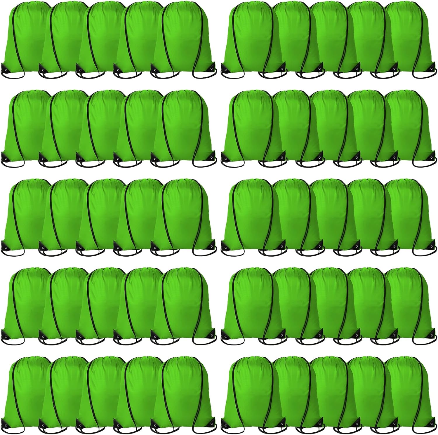 60 Pieces Drawstring Sports Backpack Bags Bulk Gym Sack for Men Women Outdoor