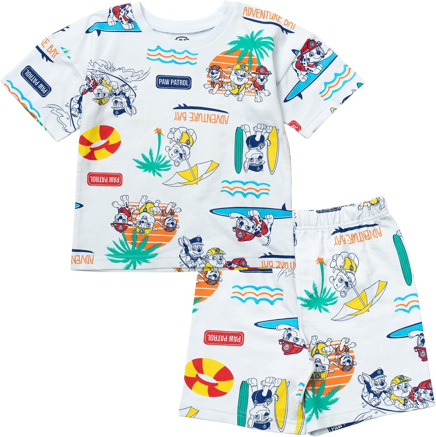 Paw Patrol Animals French Terry T-Shirt and Shorts Set for Boys