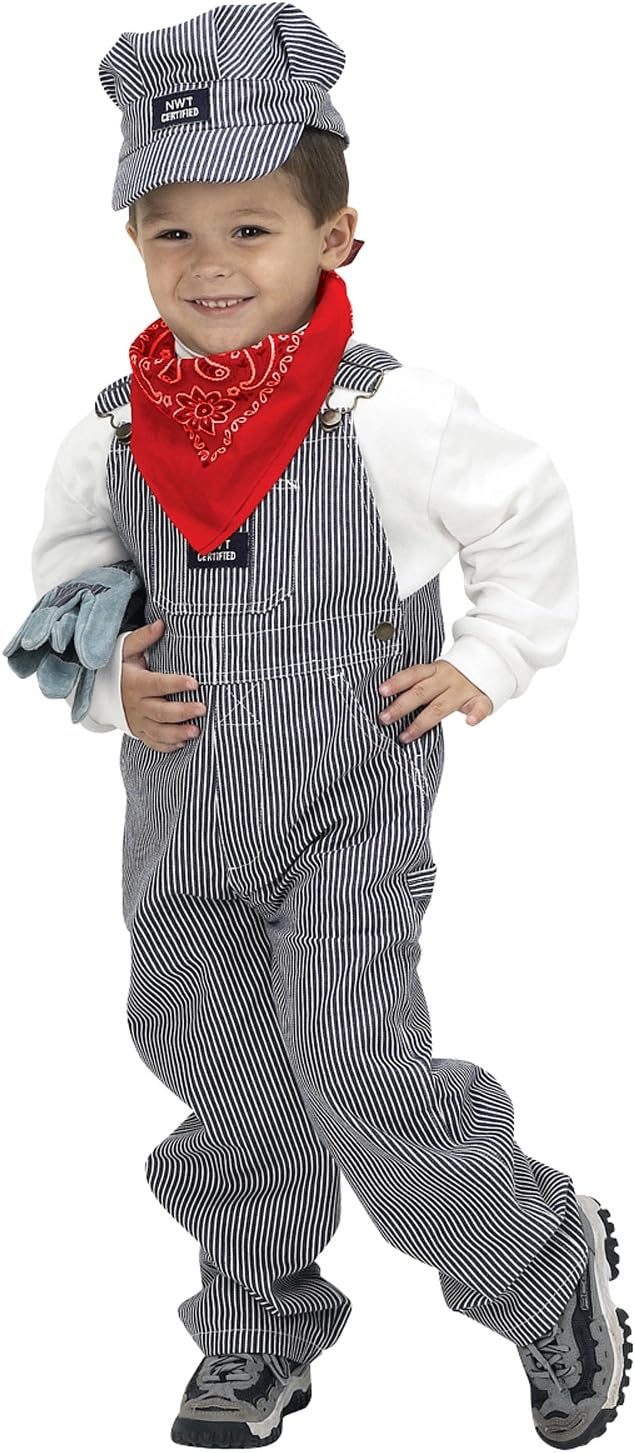 Aeromax Jr Train Engineer Suit with Cap and Accessories Size 6 8