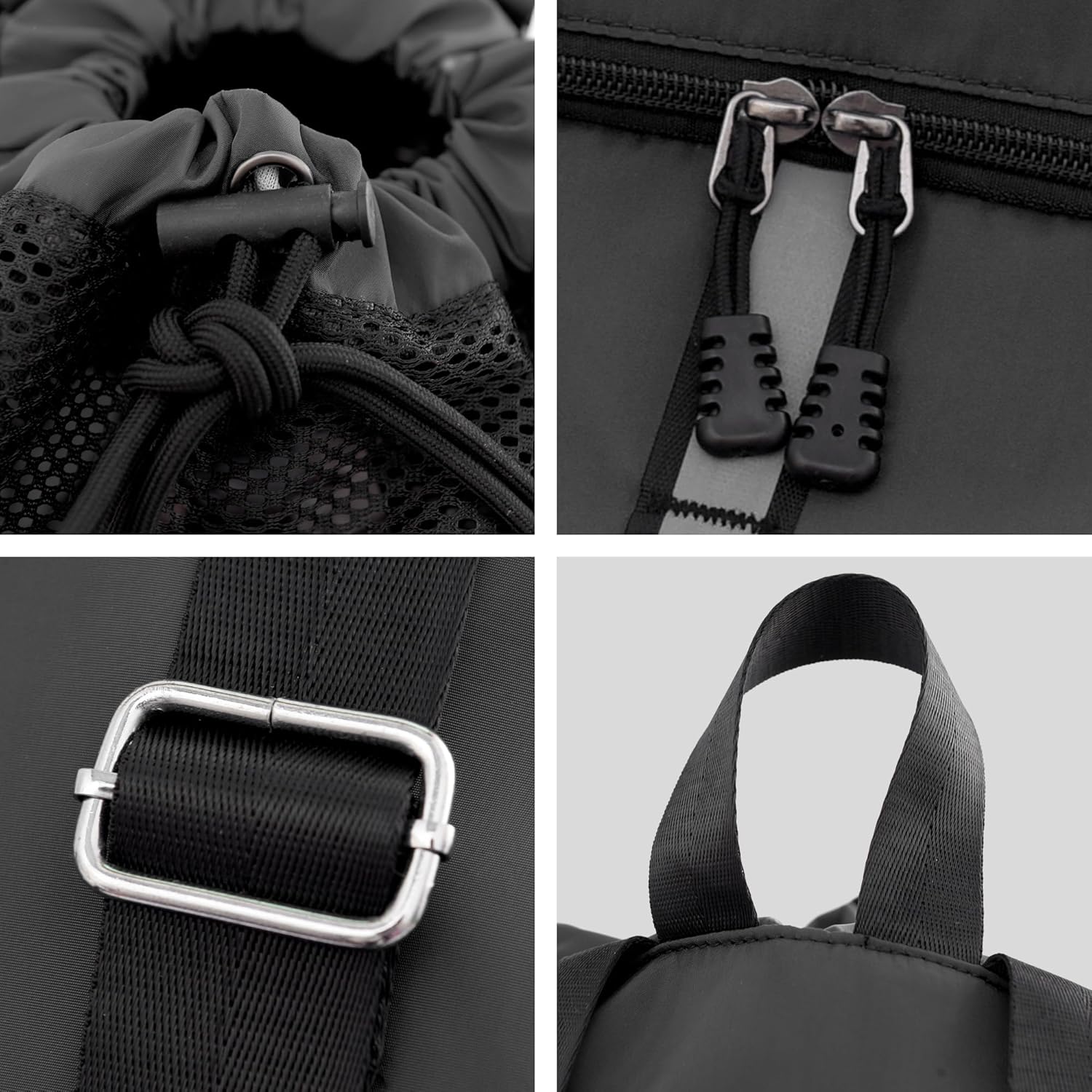 Sports Drawstring Backpack with Wet Proof Pocket and Shoe Compartment for Men Women