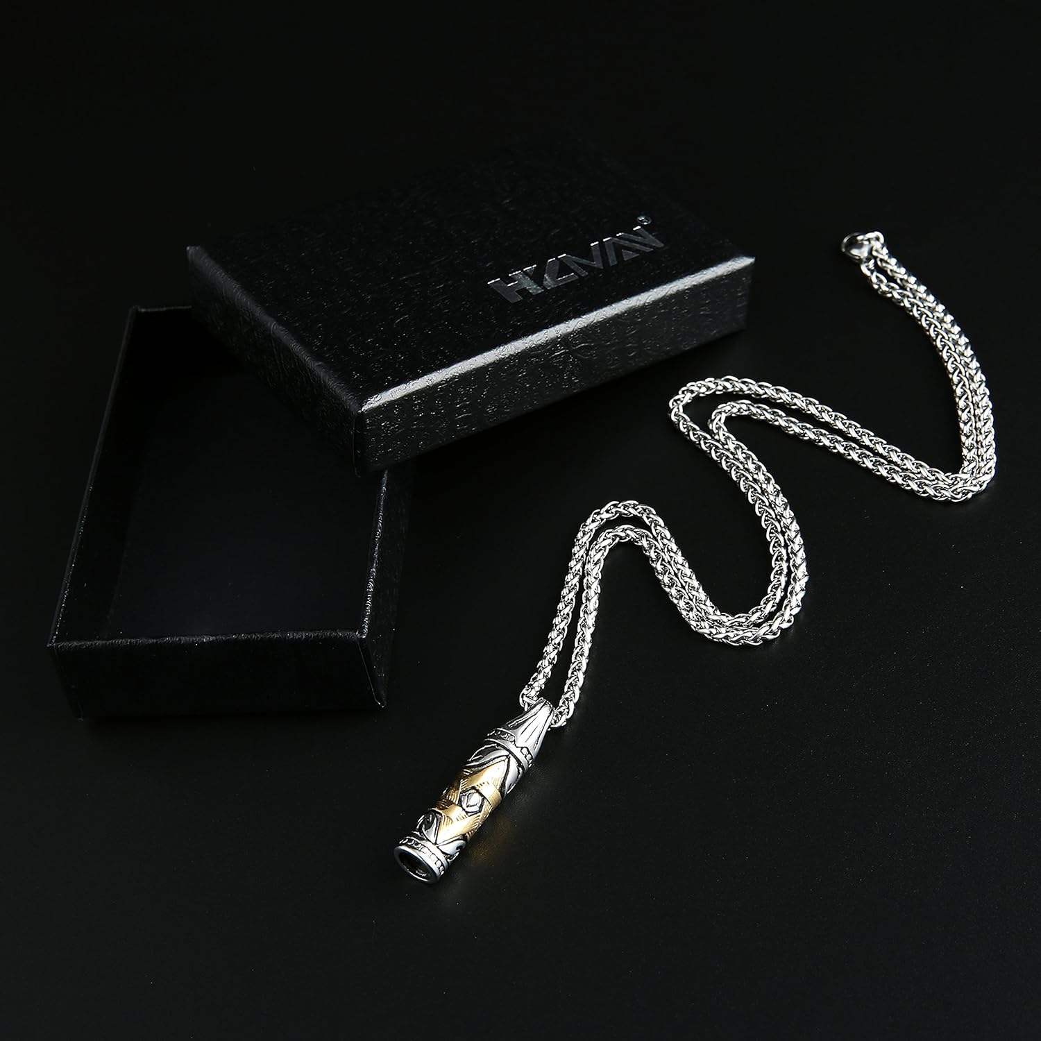 HZMAN Star of David Pendant Necklace for Women Men Silver Stainless Steel Chain Israel Jewelry