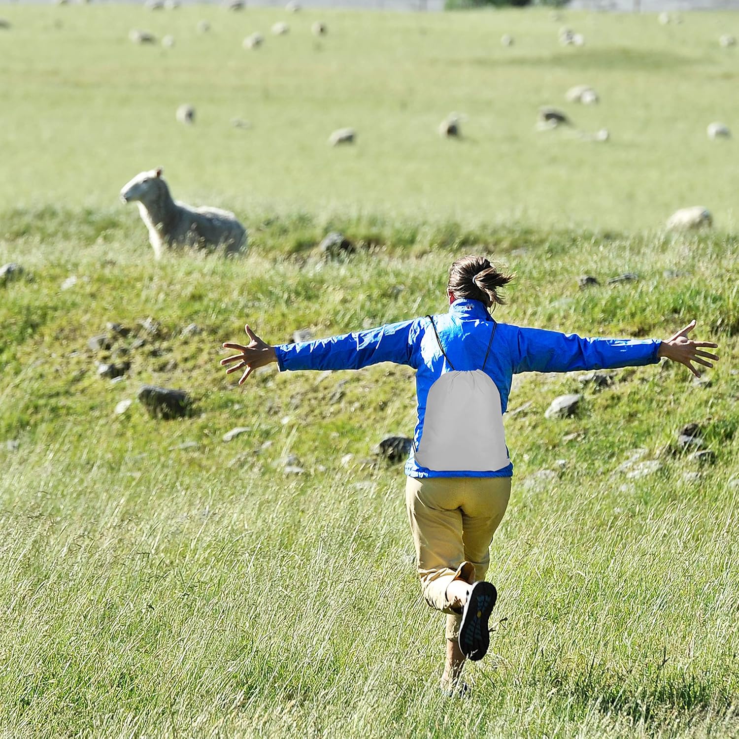 60 Piece Drawstring Sports Backpack Set for Men Women Gym Bags Outdoor Use