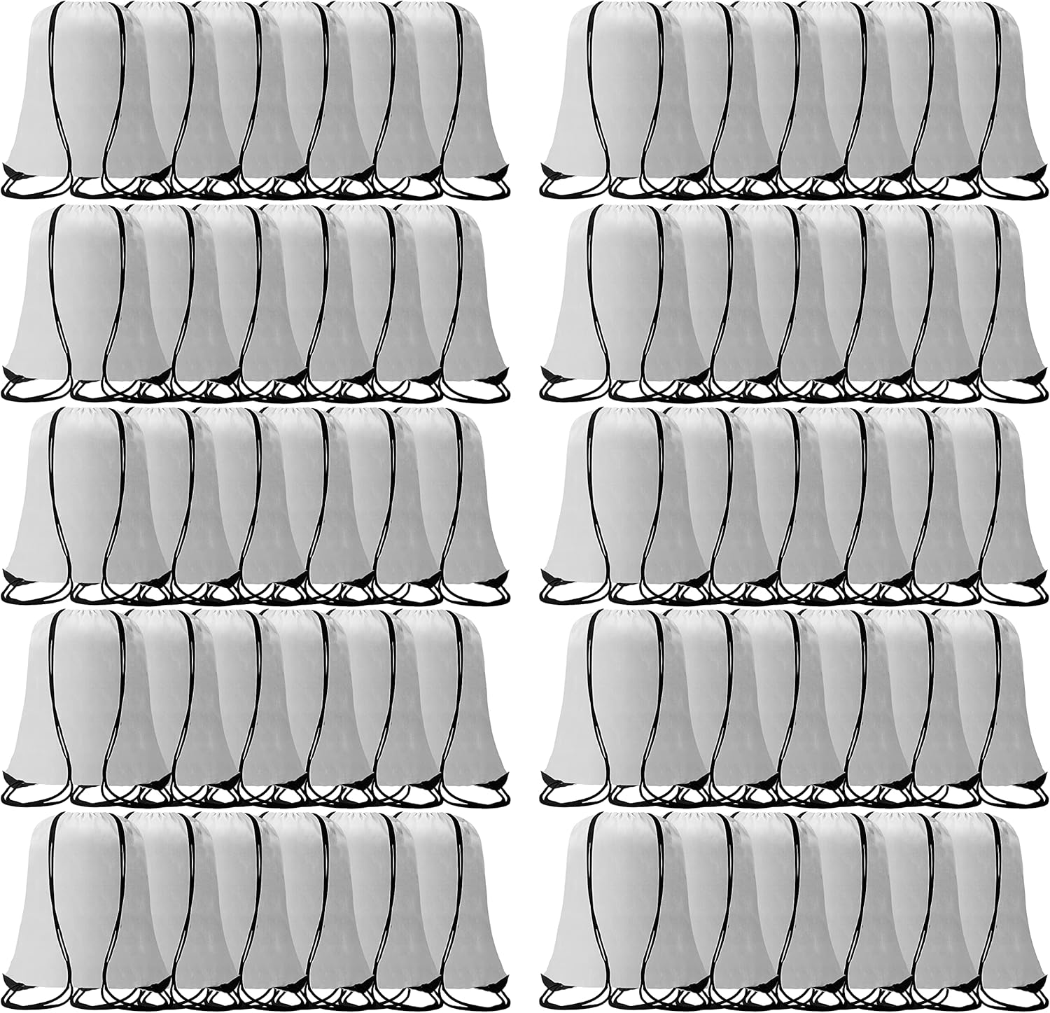 60 Piece Drawstring Sports Backpack Set for Men Women Gym Bags Outdoor Use