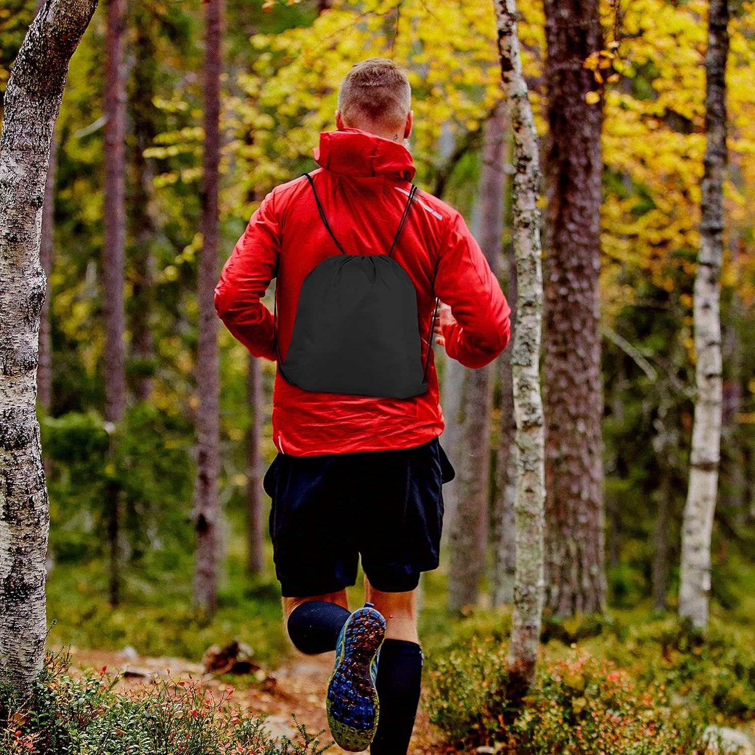 60 Pieces Drawstring Gym Backpack for Men Women Outdoor Sports Sackpack